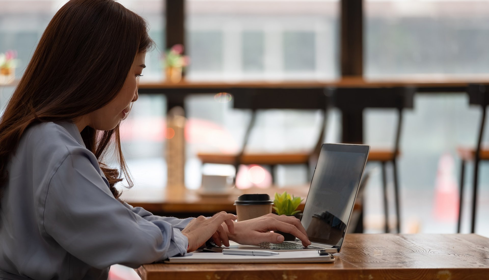 Woman Listening Online Course at Home